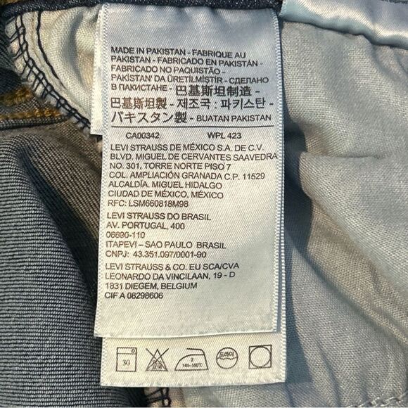 Levis Levi’s Mile High Super Skinny Distressed Medium Wash Blue Size 26 - Picture 13 of 16